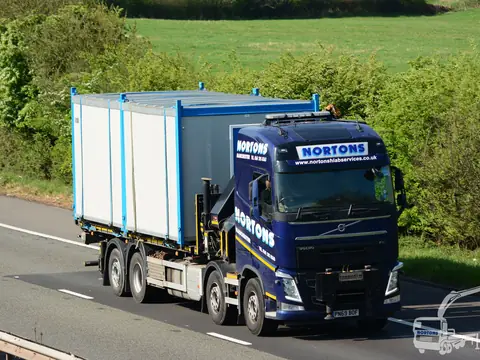 Hiab cabin delivery run with full load